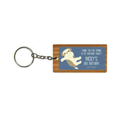 Pawsome Personalized Wooden Keychain